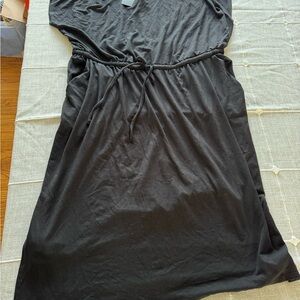 Torrid Black Midi Dress with Drawstring